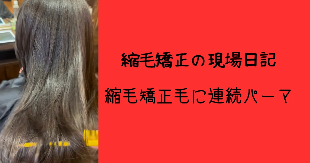 さいたま市浦和縮毛矯正毛に連続髪質改善パーマの写真