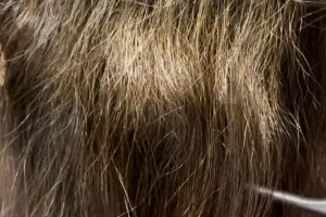 南浦和からご来店される縮毛矯正のリピーターのビフォアー写真