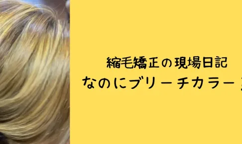 浦和髪質改善デザイン縮毛矯正とブリーチの関係はヘアケア