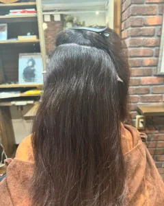 さいたま市浦和の美容室エナで40代のエイジング毛に髪質改善デザイン縮毛矯正をかける前の写真