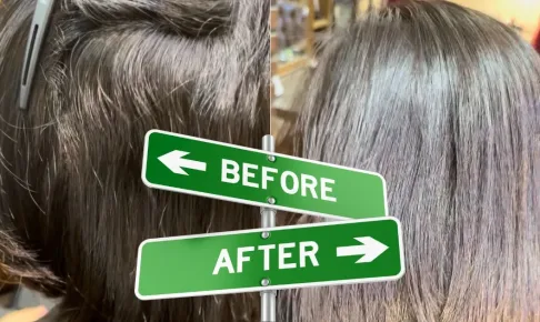 浦和のボブ髪質改善縮毛矯正写真