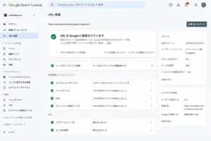 URL Inspection画面
